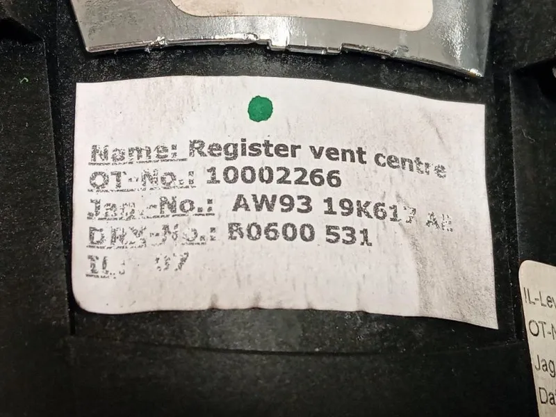 KIT Griglie Condotto ARIA Cruscotto AW93-19C893-AE Jaguar XJ8 X408 2003