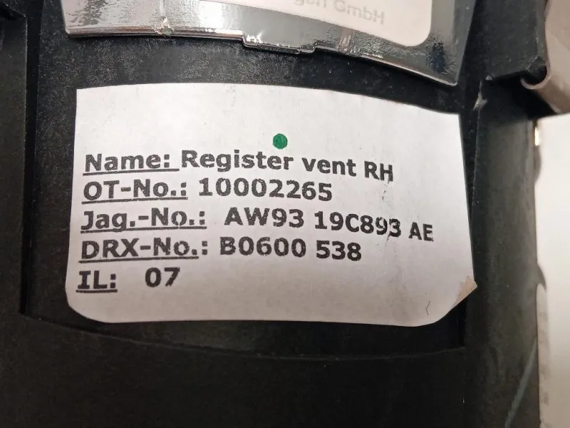 KIT Griglie Condotto ARIA Cruscotto AW93-19C893-AE Jaguar XJ8 X408 2003