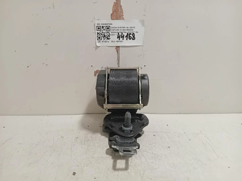 Cintura DI Sicurezza Sedile Centrale POST 638068700A Dacia Duster II 2018