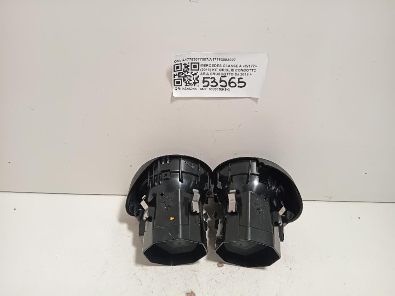 KIT Griglie Condotto ARIA Cruscotto A17783077007A17783083007 Mercedes Classe A W177 2018