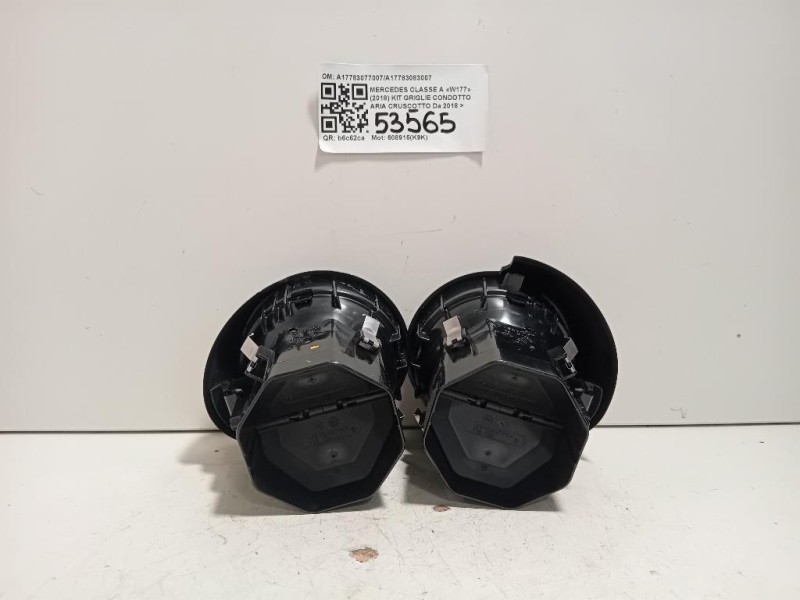 KIT Griglie Condotto ARIA Cruscotto A17783077007A17783083007 Mercedes Classe A W177 2018