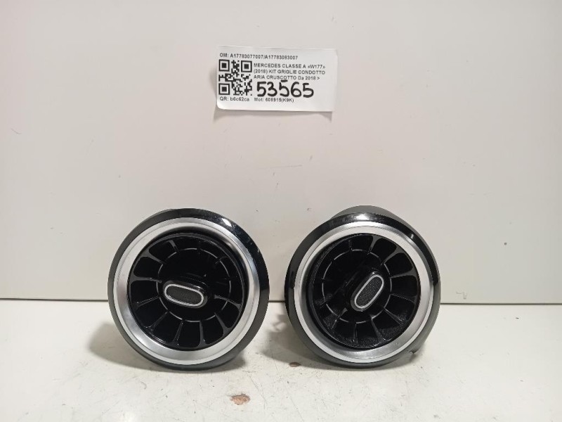 KIT Griglie Condotto ARIA Cruscotto A17783077007A17783083007 Mercedes Classe A W177 2018