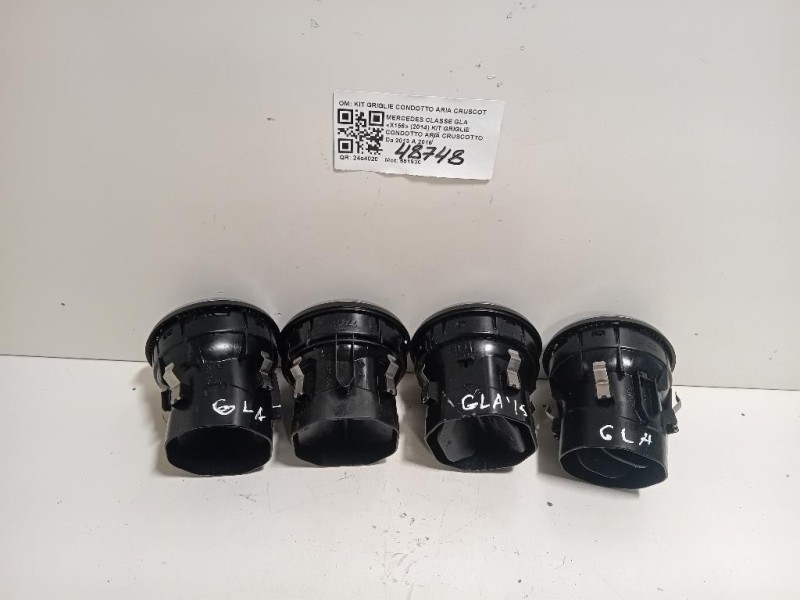KIT Griglie Condotto ARIA Cruscotto A1568300054 PRESE DARIA Mercedes Classe GLA X156 2014