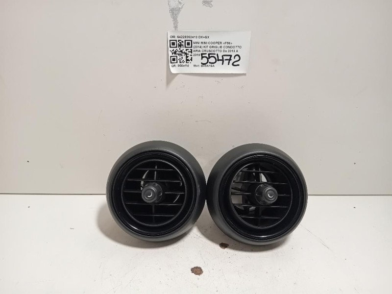 KIT Griglie Condotto ARIA Cruscotto 64229262413 DX+SX Mini MINI Cooper F56 2014