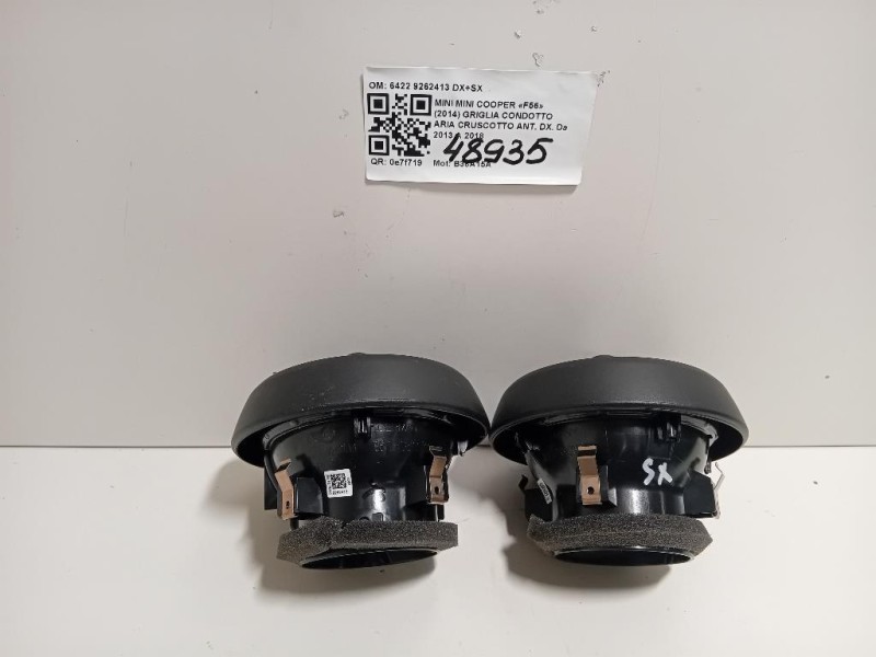 KIT Griglie Condotto ARIA Cruscotto 6422 9262413 DX+SX Mini MINI Cooper F56 2014