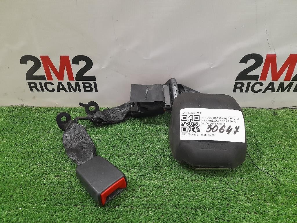 Cintura DI Sicurezza Sedile POST DX 34048178B Citroen DS3 2010