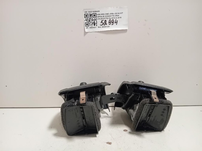 KIT Griglie Condotto ARIA Cruscotto 6422 9265405 Mini MINI ONE F55 2014