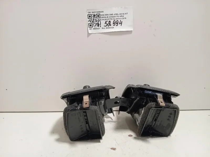 KIT Griglie Condotto ARIA Cruscotto 6422 9265405 Mini MINI ONE F55 2014