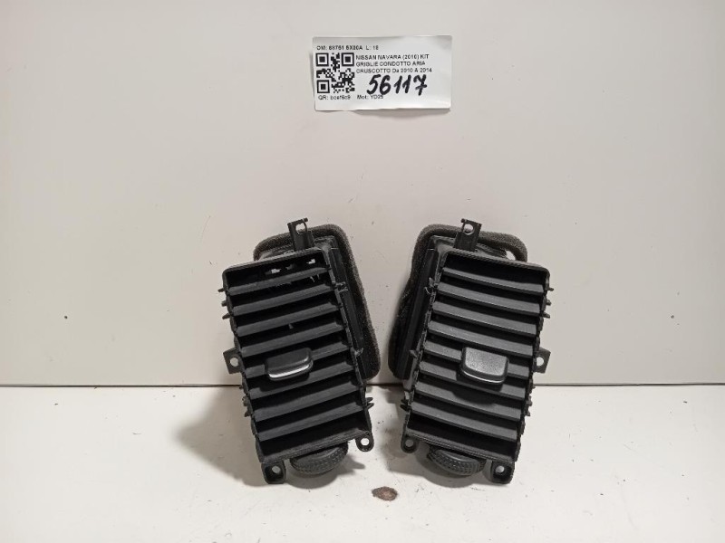 KIT Griglie Condotto ARIA Cruscotto 68751 5X00A Nissan Navara 2010