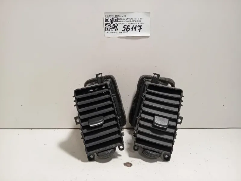 KIT Griglie Condotto ARIA Cruscotto 68751 5X00A Nissan Navara 2010