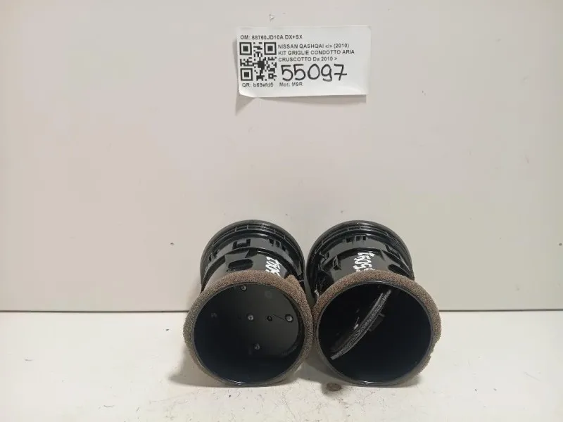 KIT Griglie Condotto ARIA Cruscotto 68760JD10A DX+SX Nissan Qashqai I 2010