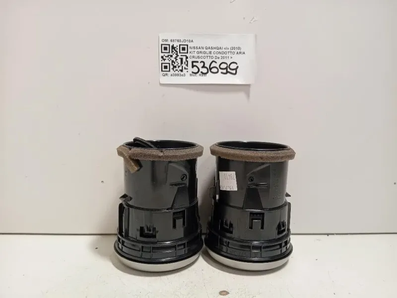 KIT Griglie Condotto ARIA Cruscotto 68760JD10A Nissan Qashqai I 2010