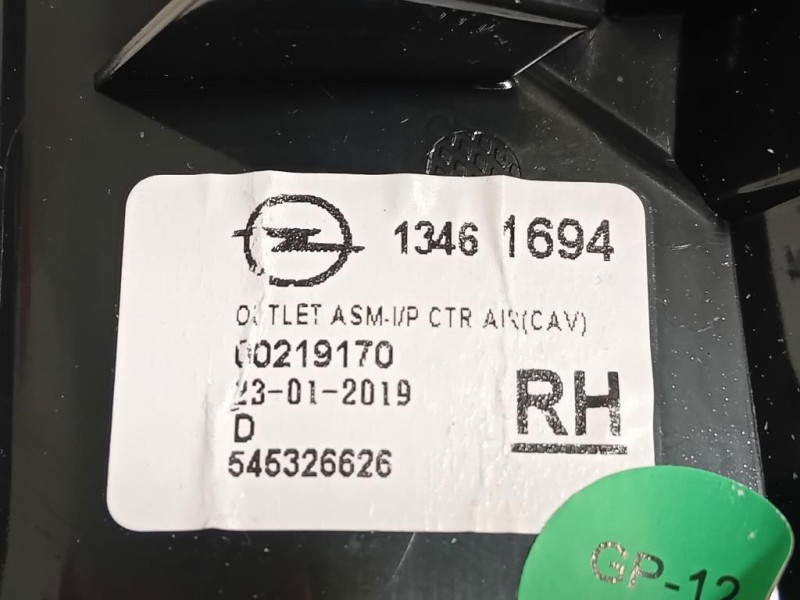 KIT Griglie Condotto ARIA Cruscotto 1346169313461694 DX+SX Opel Crossland X 2017