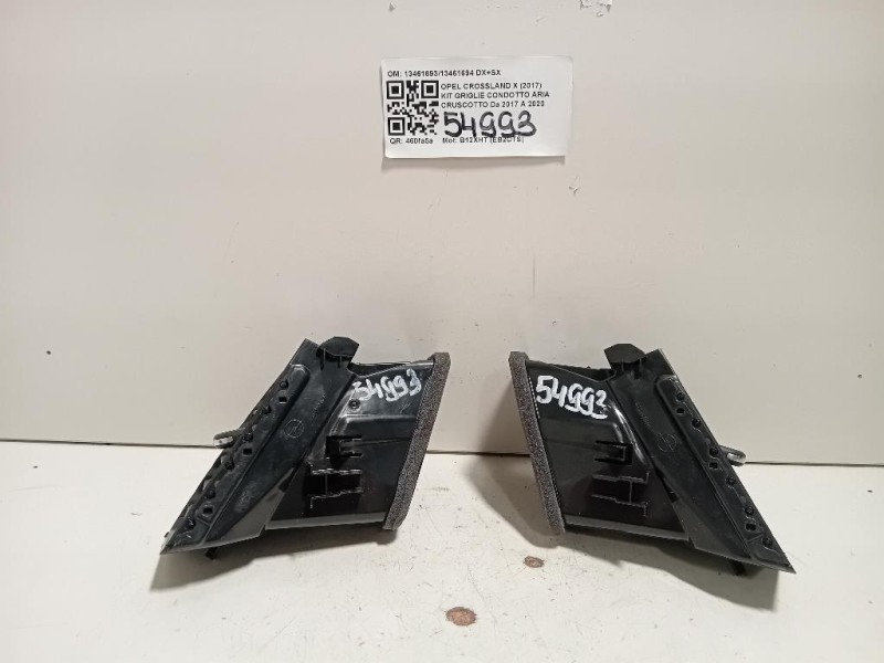 KIT Griglie Condotto ARIA Cruscotto 1346169313461694 DX+SX Opel Crossland X 2017