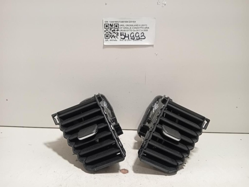 KIT Griglie Condotto ARIA Cruscotto 1346169313461694 DX+SX Opel Crossland X 2017