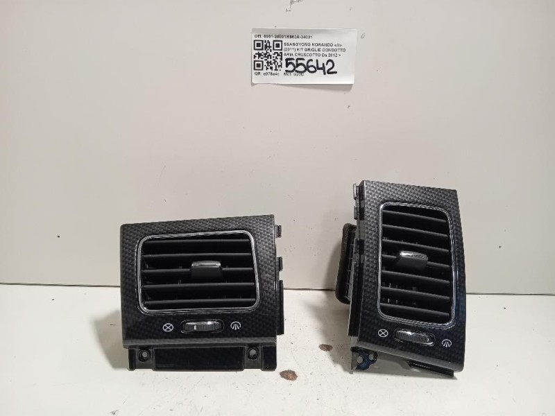 KIT Griglie Condotto ARIA Cruscotto 6961-340016963A-34001 Ssangyong Korando III 2011