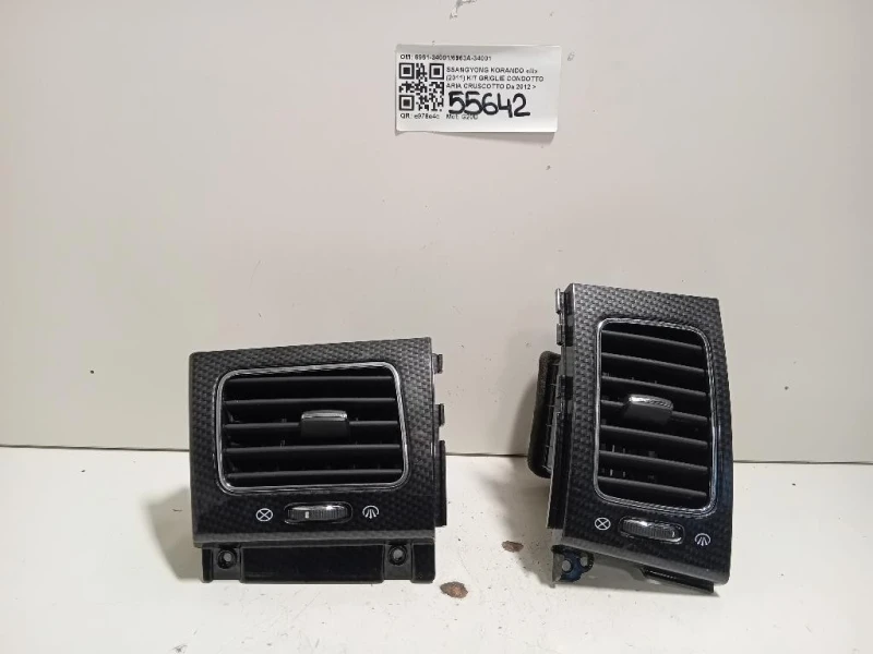 KIT Griglie Condotto ARIA Cruscotto 6961-340016963A-34001 Ssangyong Korando III 2011