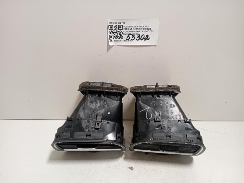 KIT Griglie Condotto ARIA Cruscotto 5K0 819 710 Volkswagen GOLF V Variant 2007
