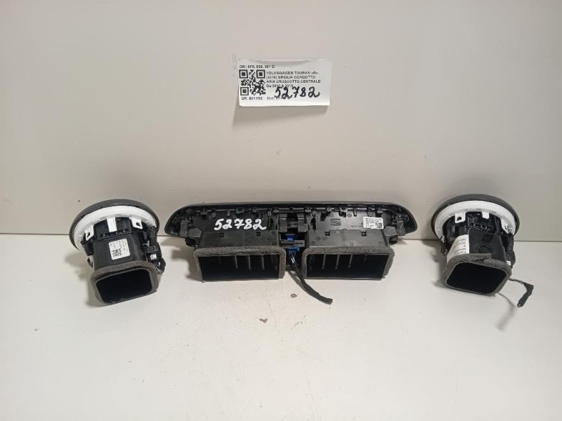 KIT Griglie Condotto ARIA Cruscotto 8F0 820 951 D Volkswagen Touran III 2010