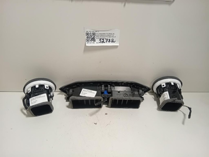 KIT Griglie Condotto ARIA Cruscotto 8F0 820 951 D Volkswagen Touran III 2010