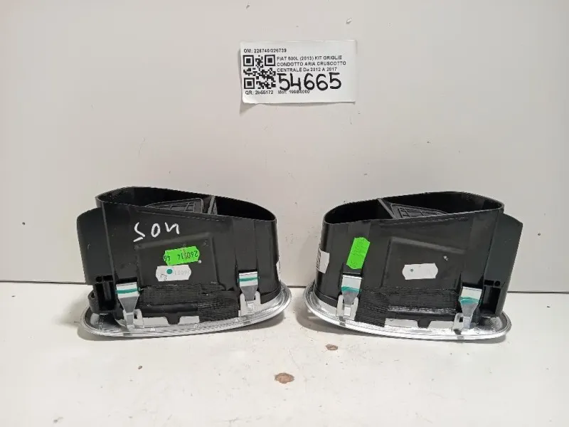 KIT Griglie Condotto ARIA Cruscotto Centrale 226740226739 Fiat 500L 2013
