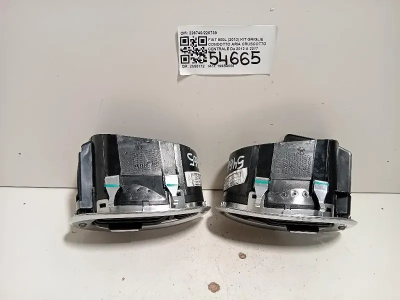 KIT Griglie Condotto ARIA Cruscotto Centrale 226740226739 Fiat 500L 2013