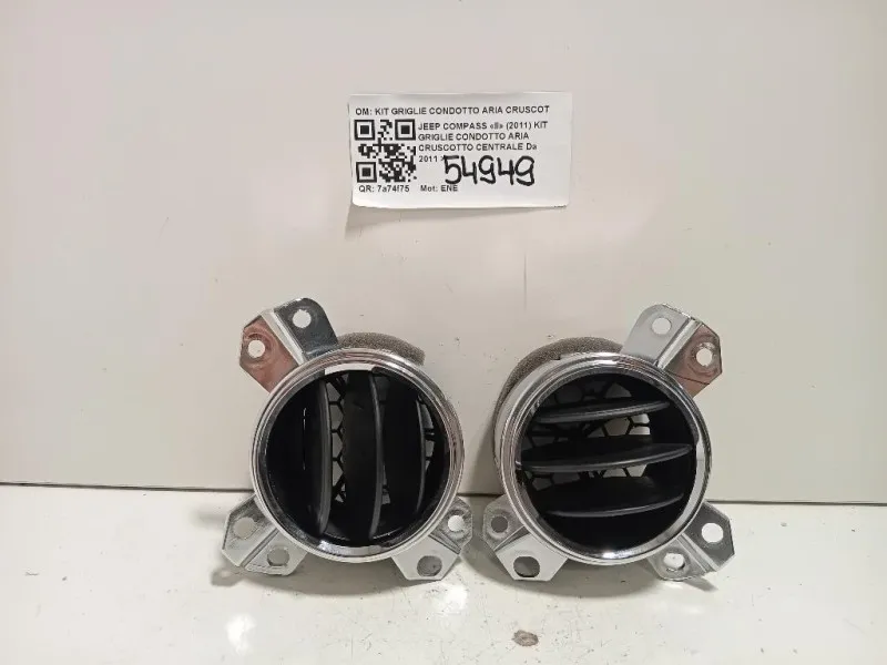 KIT Griglie Condotto ARIA Cruscotto Centrale KIT GRIGLIE CONDOTTO ARIA CRUSCOTTO CENTRALE Jeep Compass II 2011