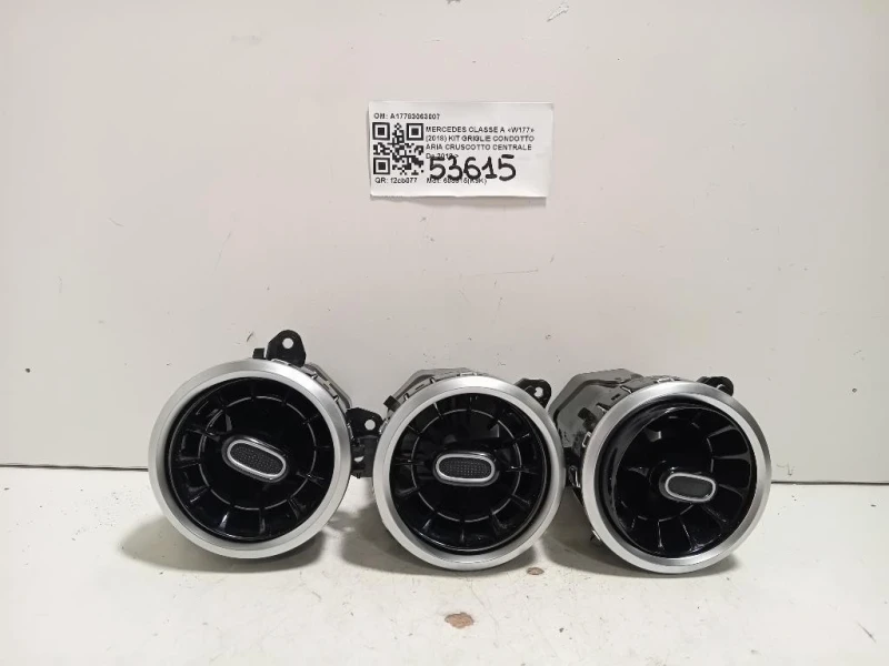 KIT Griglie Condotto ARIA Cruscotto Centrale A17783063007 Mercedes Classe A W177 2018