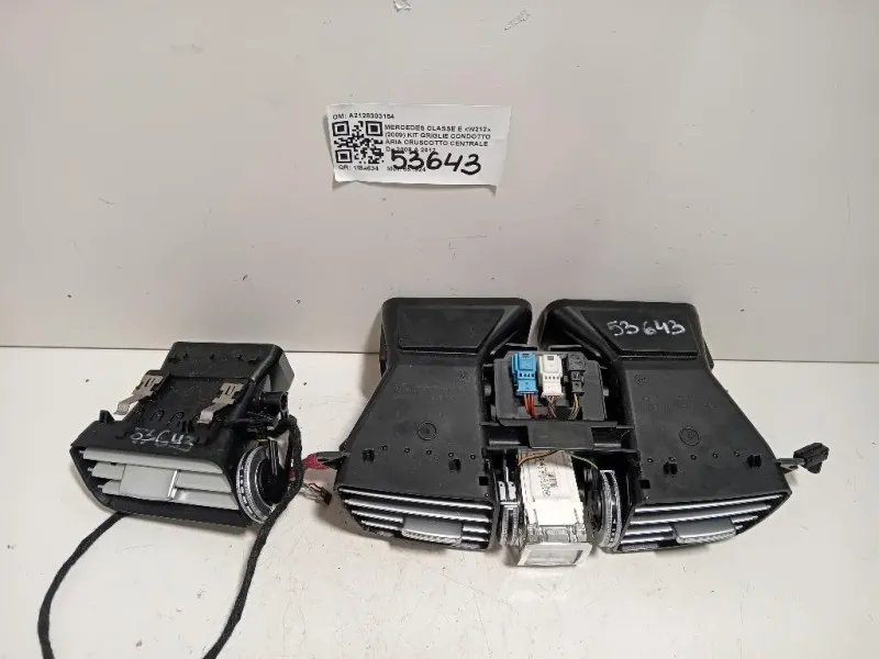 KIT Griglie Condotto ARIA Cruscotto Centrale A2128303154 Mercedes Classe E W212 2009