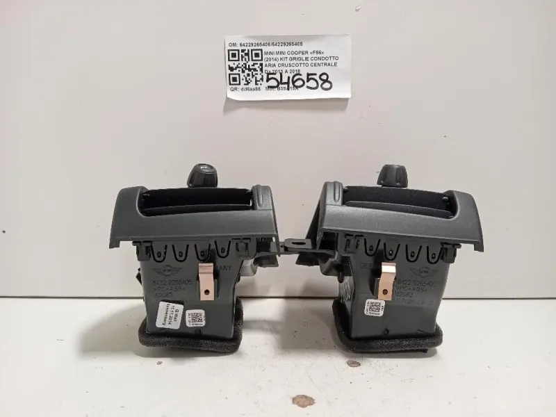 KIT Griglie Condotto ARIA Cruscotto Centrale 6422926540664229265405 Mini MINI Cooper F56 2014