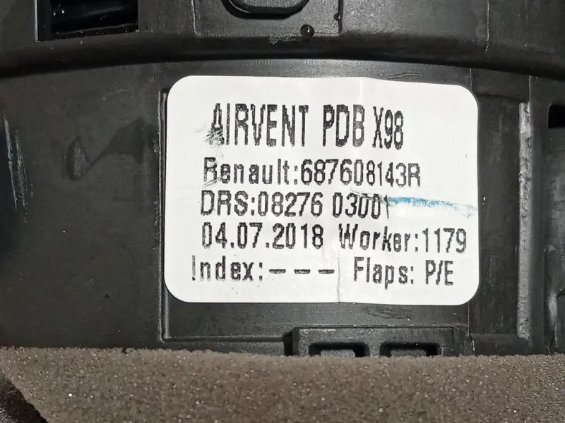 KIT Griglie Condotto ARIA Cruscotto Centrale 687608143R DX+SX Renault Captur I 2017