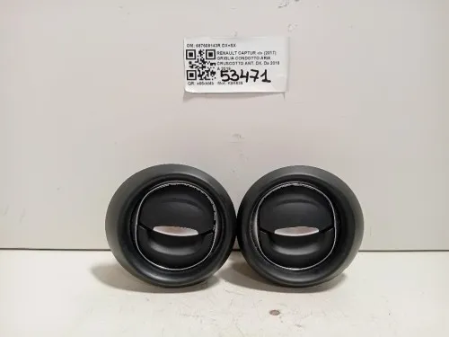 KIT Griglie Condotto ARIA Cruscotto Centrale 687608143R DX+SX Renault Captur I 2017