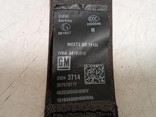 Cintura DI Sicurezza Sedile POST DX 39043714 Opel Astra K 2016