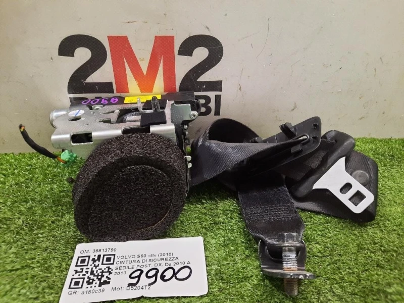 Cintura DI Sicurezza Sedile POST DX 39813790 Volvo S60 II 2010