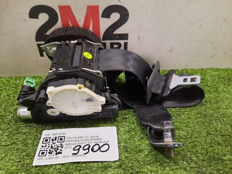 Cintura DI Sicurezza Sedile POST DX 39813790 Volvo S60 II 2010