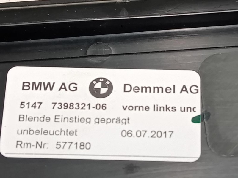 KIT Pedana Battitacco 5147738132905 Bmw Serie 5 G30 Berlina 2016