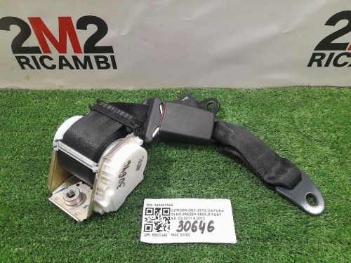 Cintura DI Sicurezza Sedile POST SX 34048178B Citroen DS3 2010