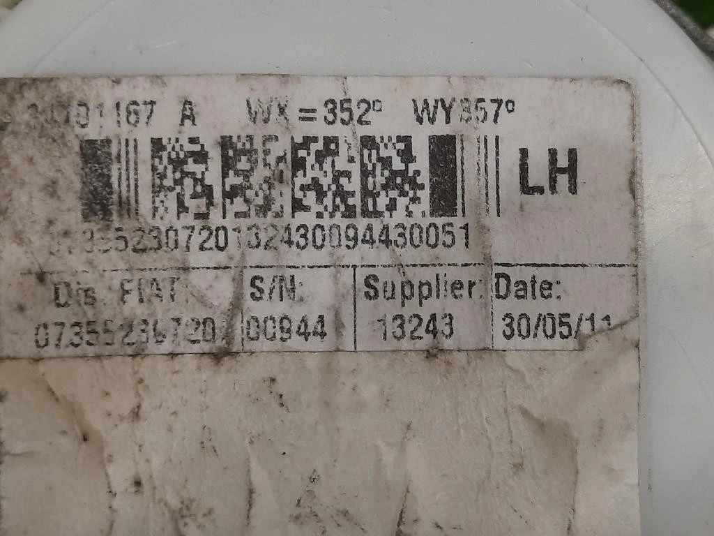 Cintura DI Sicurezza Sedile POST SX 07355710690 Fiat 500 II 2008