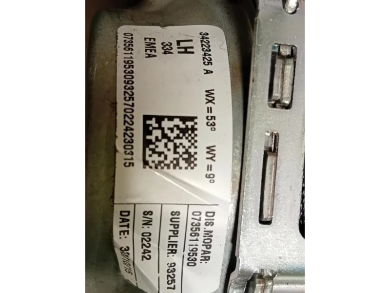 Cintura DI Sicurezza Sedile POST SX 34223425 A Fiat 500X 2015
