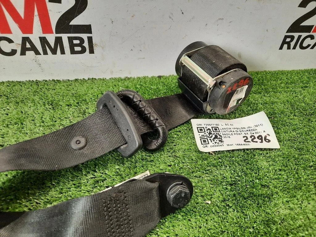 Cintura DI Sicurezza Sedile POST SX 735577180 Lancia Ypsilon III 2011