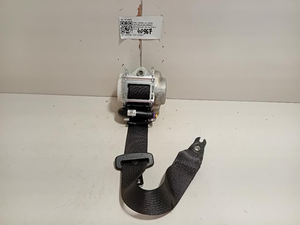 Cintura DI Sicurezza Sedile POST SX 39149956 Opel Astra K 2016