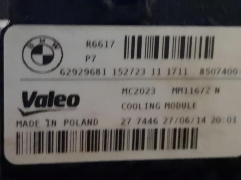 KIT Radiatori 5020644 Bmw Serie 1 F20 Berlina 2012