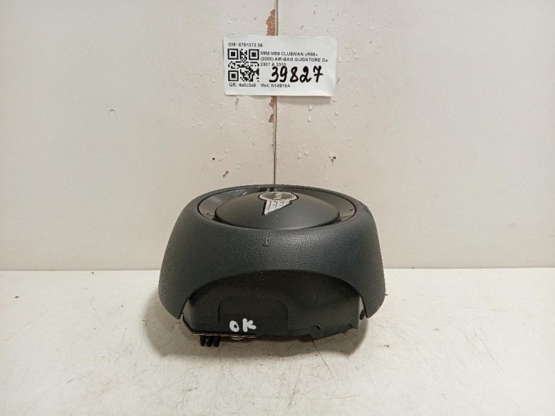 Air-bag Guidatore 6791372 05 Mini MINI Clubman R55 2008