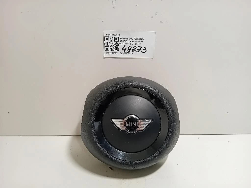 Air-bag Guidatore 679137302 Mini MINI Cooper R57 Cabrio 2007