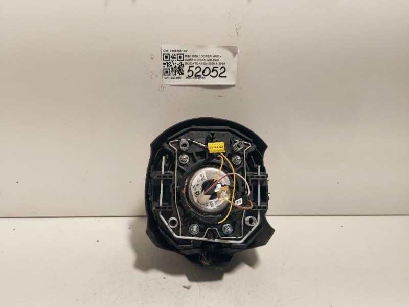 Air-bag Guidatore 33687651701 Mini MINI Cooper R57 Cabrio 2007