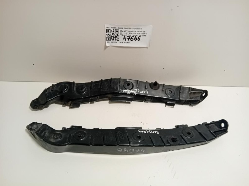 KIT Staffe Sostegno Paraurti INT POST K78834-34000 DXK78835-34000SX Ssangyong Korando III 2011