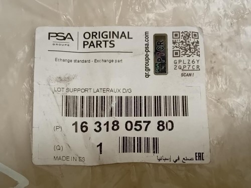 KIT Staffe Sostegno Paraurti POST 1631805780 Citroen C3 Aircross 2017