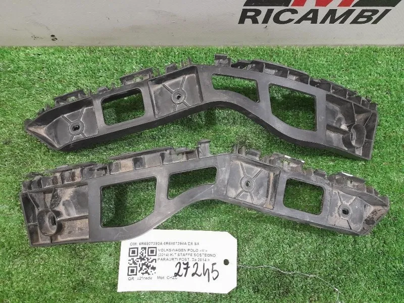 KIT Staffe Sostegno Paraurti POST 6R6807393A 6R6807394A DX SX Volkswagen POLO VI 2014