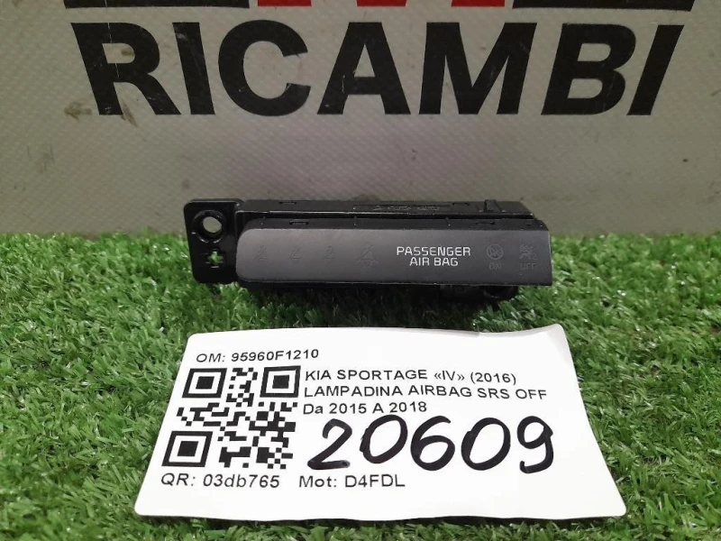 Lampadina Airbag SRS OFF 95960F1210 Kia Sportage IV 2016