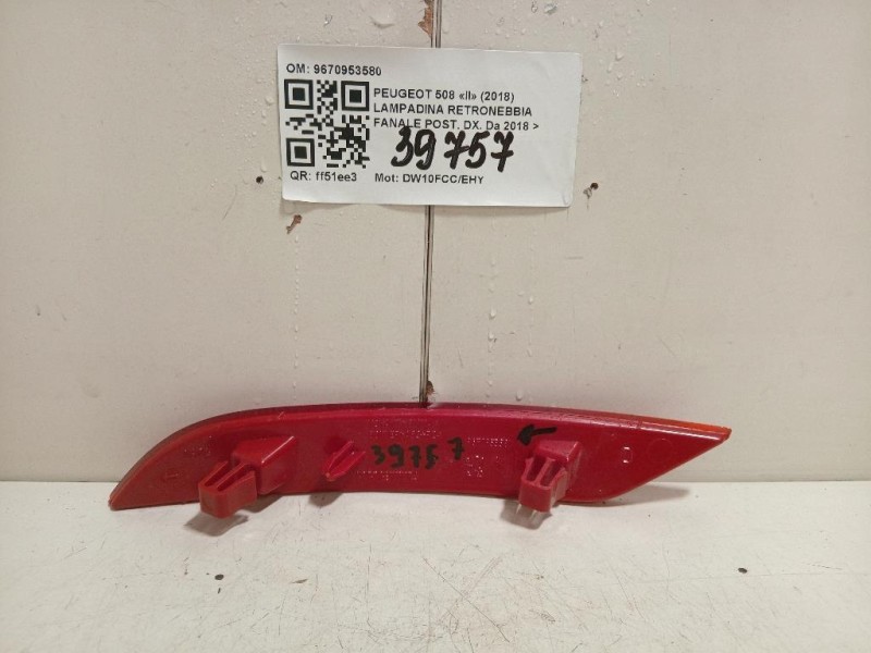 Lampadina Retronebbia Fanale POST DX 9670953580 Peugeot 508 II 2018